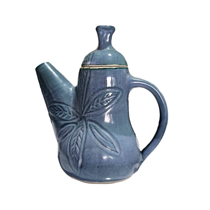 PUMPKIN EYE POTTERY Blue Green Leaf