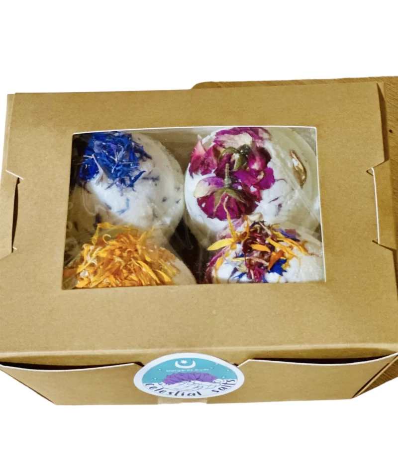CELESTIAL SALTS  - Botanical Bath Bombs - 4 pack