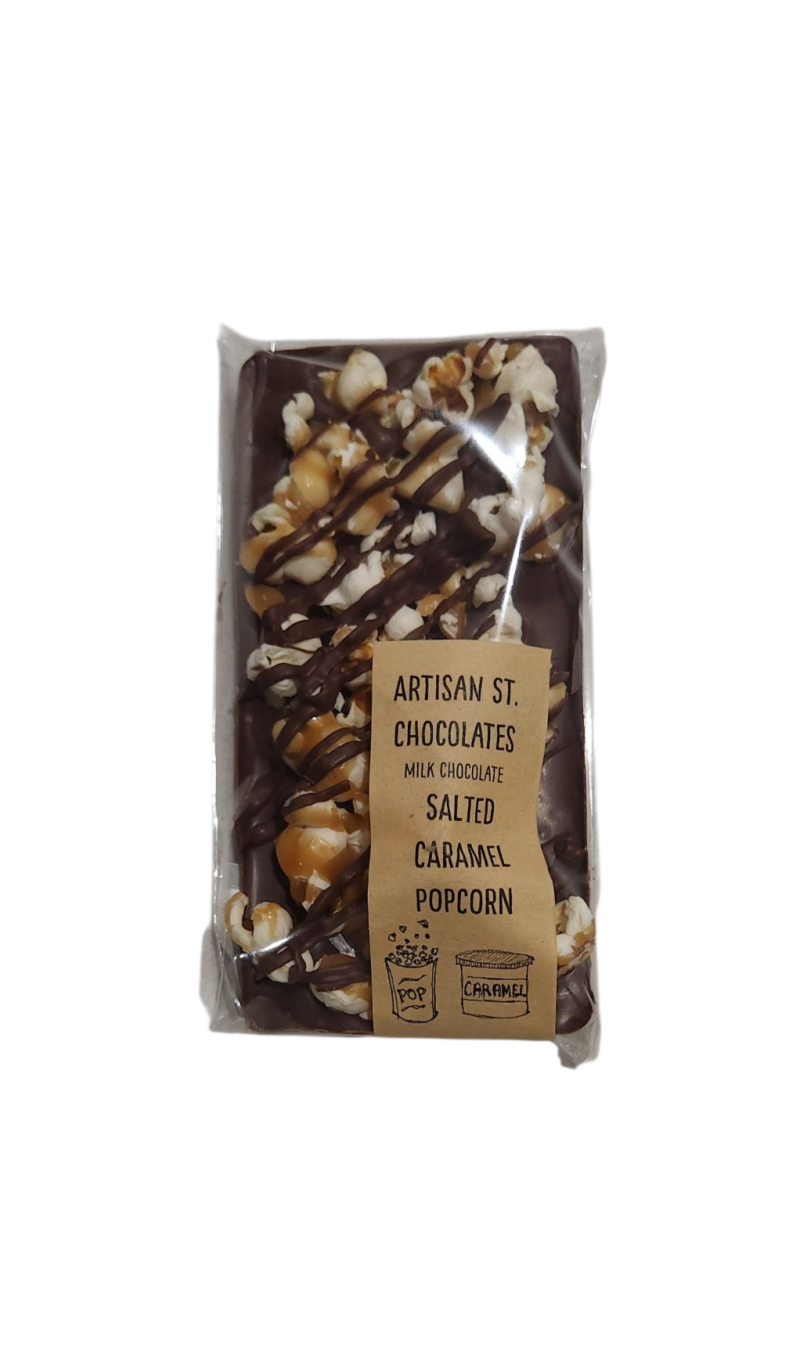 ARTISAN ST Chocolate - Milk Choc Salted Caramel Popcorn - 80g