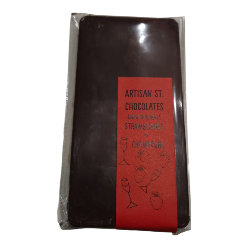 ARTISAN ST Chocolate - Dark Choc Strawberries & Champagne - 80g