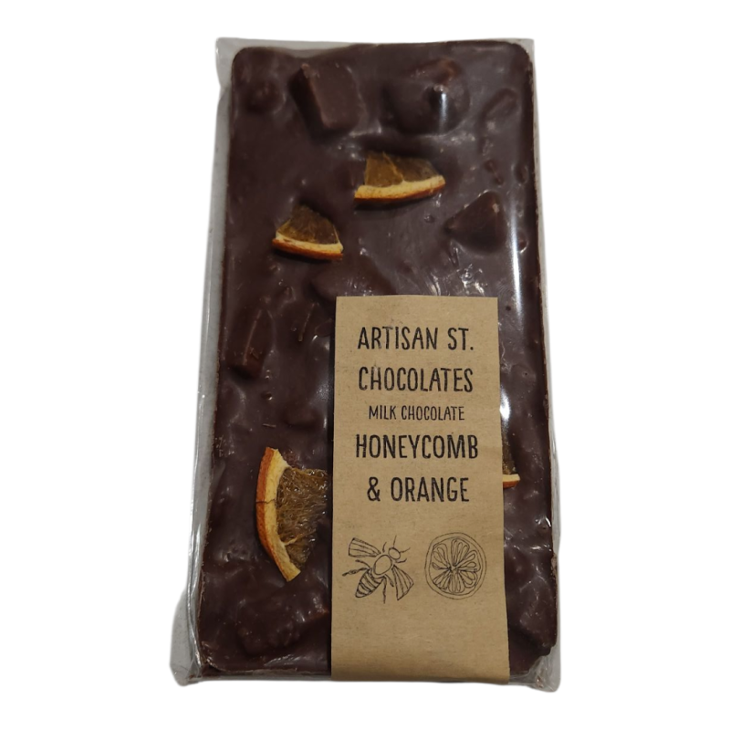 ARTISAN ST Chocolate - Milk Choc Honeycomb & Orange - 80g