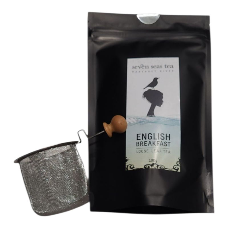 SEVEN SEAS TEA English Breakfast Leaves Pouch w Strainer - 100g