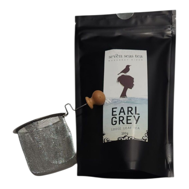 SEVEN SEAS TEA Earl Grey Leaves Pouch w Strainer - 100g