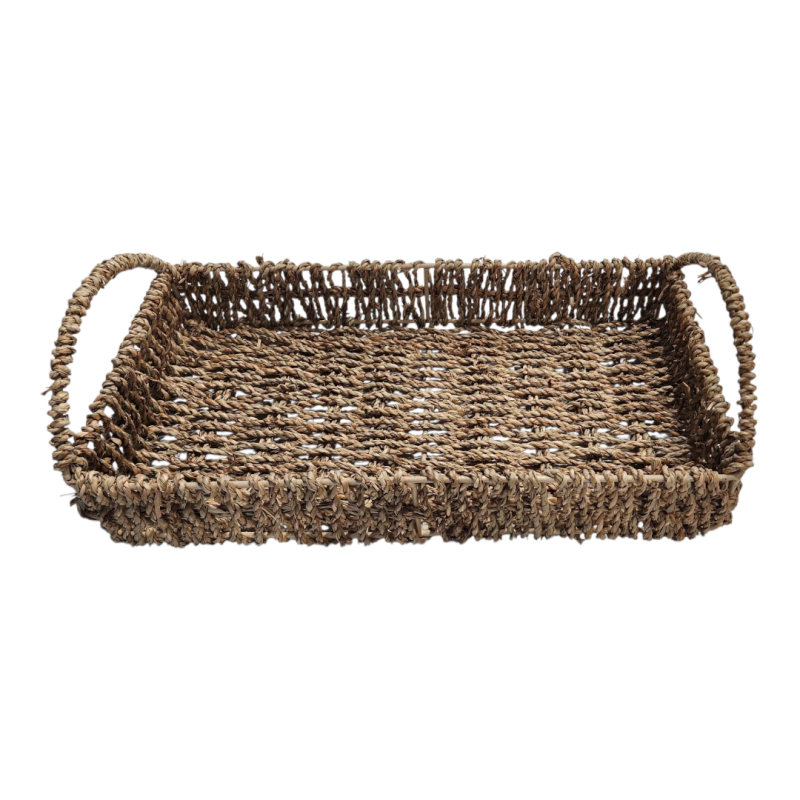 Seagrass Basket Tray with Handles