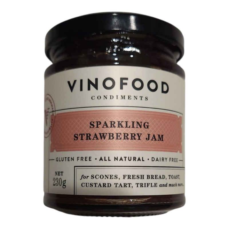 VINO FOODS Sparkling Strawberry Jam - 230g