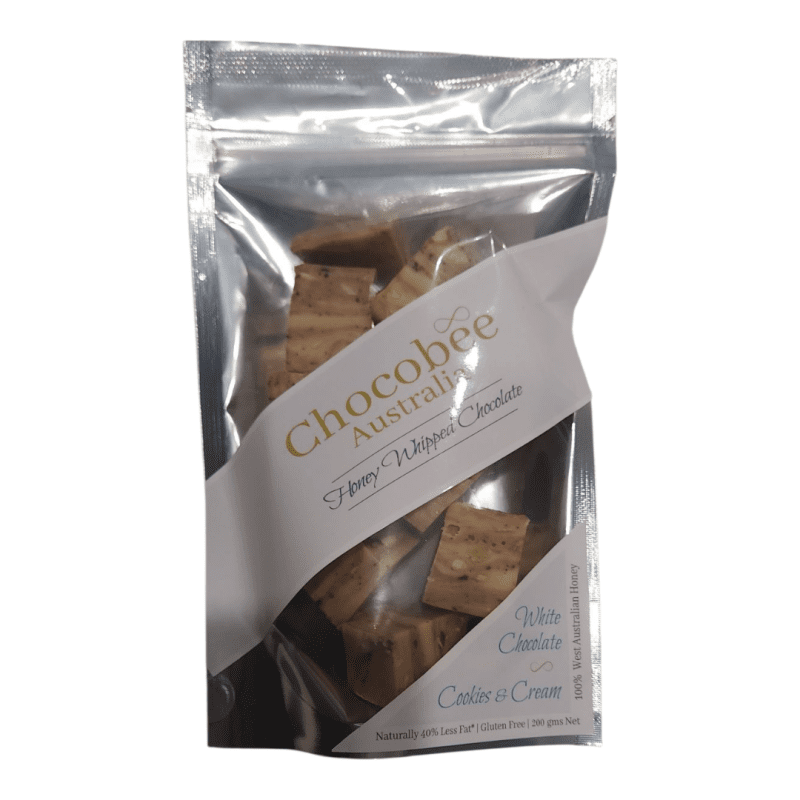 CHOCOBEE Whipped Choc- White Choc Cookies & Cream - 180g Bag