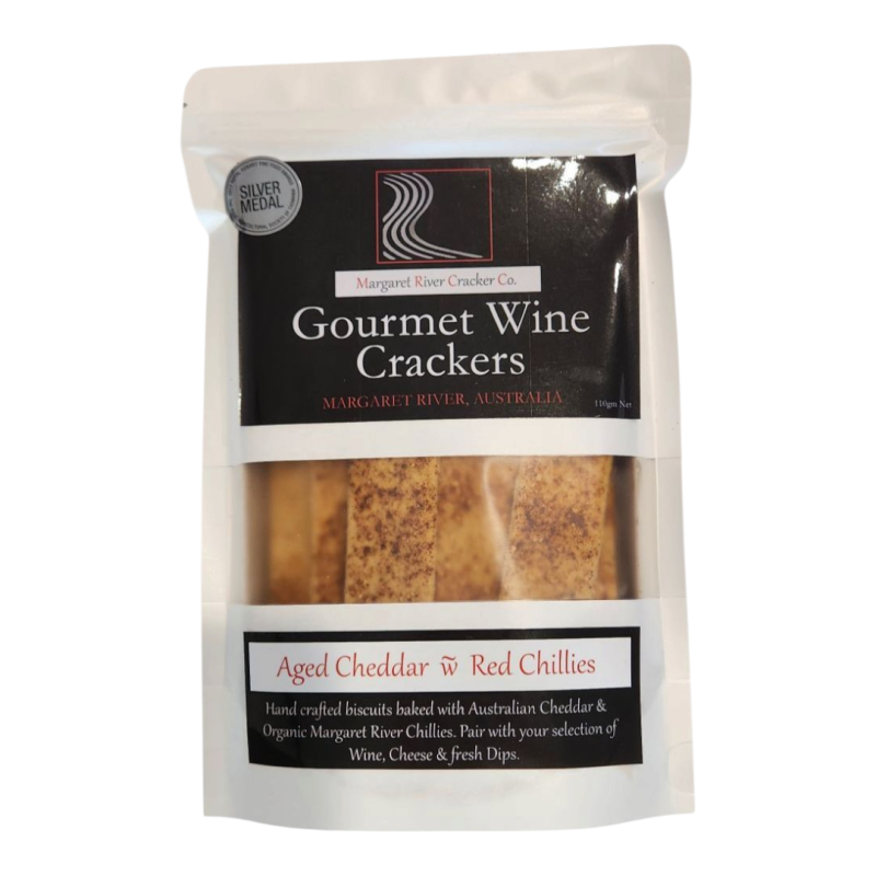 MARGARET RIVER CRACKER CO. - Aged Cheddar w Red Chillies - 100g