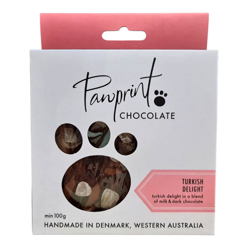 PAWPRINT Chocolate Block - Turkish Delight -100g